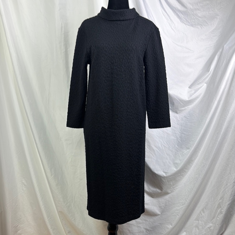 J McLaughlin Shelia dress black cheetah jacquard